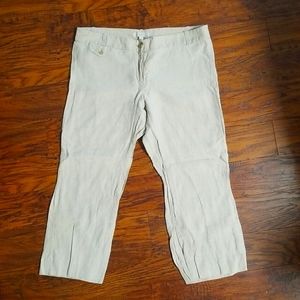 Loft Linen Crop Pants size 14